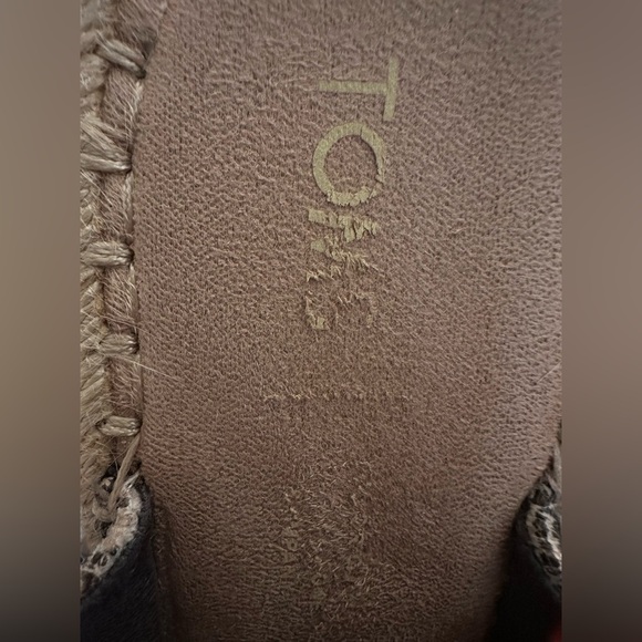 Toms Womens size 9 M Faux Leather snake print wedges mules - Picture 7 of 9